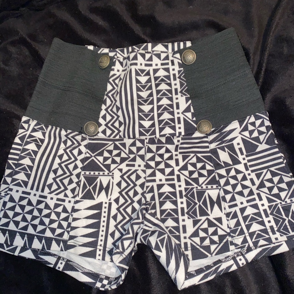 Printed High Waist Shorts